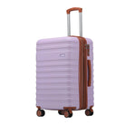 מזוודה גדולה מתרחבת 28 אינץ CABIN FLUX דגם Celine בצבע לילך, עשויה מחומר ABS קשיח, מבט מלפנים