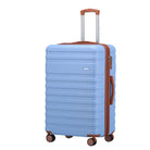 מזוודה גדולה מתרחבת 28 אינץ CABIN FLUX דגם Celine בצבע תכלת, עשויה מחומר ABS קשיח, מבט מלפנים