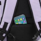 תיק עליה למטוס CABIN FLUX Iconic Pastel עם תא אחורי נסתר והגנת RFID לדרכון וחפצי ערך, מבט מקרוב