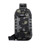 תיק צד CABIN FLUX JetPack בצבע ירוק צבאי קמופלאז מבט מלפנים, מבד בליסטי נגד מים עם מנעול קוד