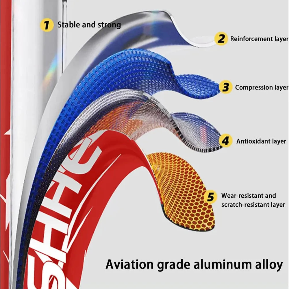 חתך שכבות גוף מקל הליכה נורדית CABIN FLUX Mont Blanc: סגסוגת אלומיניום תעופתי 5 שכבות אנטי-קורוזיה