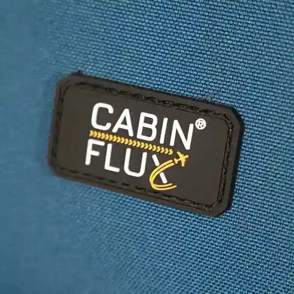 תווית גומי לוגו CABIN FLUX במזוודת Spirit C-Lite עשרים אינץ בכחול, בד Eva Composite עמיד דוחה מים