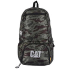 תיק גב מתקפל Caterpillar Foldable דגם CAT בצבע ירוק קמופלאז, נפח 25 ליטר, עשוי פוליאסטר עמיד, מבט מלפנים