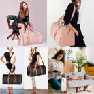 תיק נסיעות מתקפל COMFORT MAGIC BAG 40 ליטר בשני צבעים ורוד ושחור עם רצועת כתף לנשיאה נוחה בסגנון אלגנטי