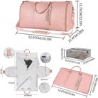 תיק נסיעות מתקפל COMFORT MAGIC BAG ורוד נפח 40 ליטר מידות 52 על 32 על 24 סנטימטר ותרשים חליפון