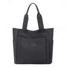 תיק צד יומיומי לעבודה וללימודים COOLPASE דגם Carry Travel Tote בצבע שחור, עשוי בד אוקספורד דוחה מים, מבט מלפנים