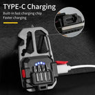 פנס הישרדות מיני E-SMARTER בטעינה באמצעות כבל USB Type-C עם שבב טעינה מהירה, עמיד מים IPX4