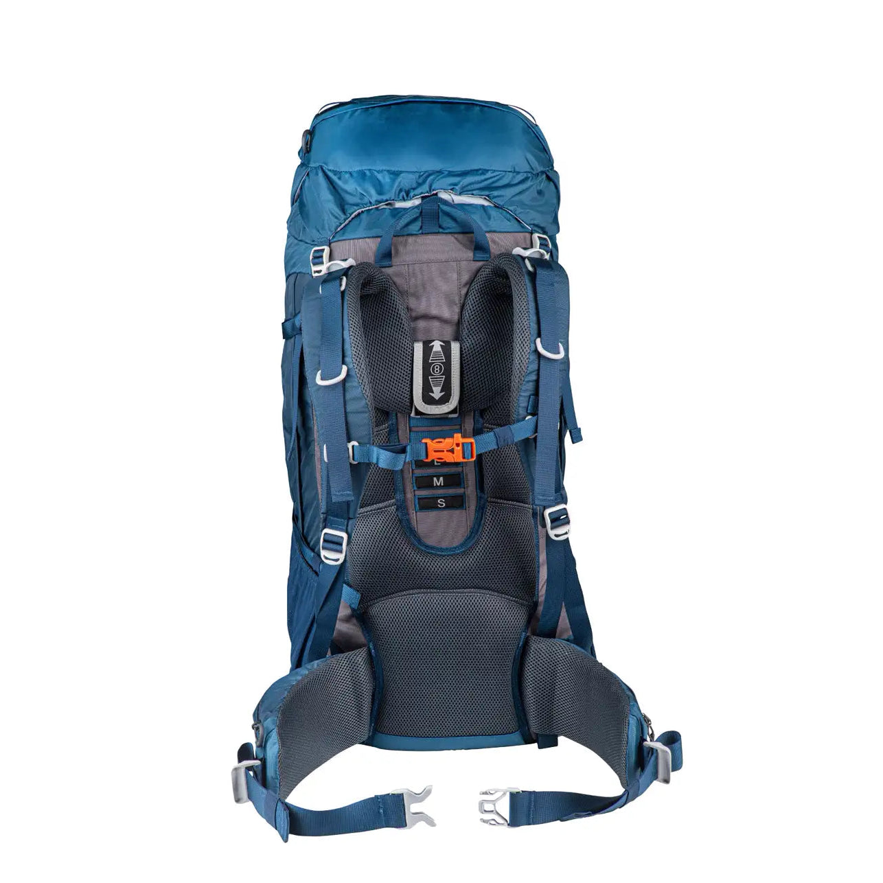 מערכת גב Adjustable Frame Y mesh AIR בתרמיל GoNature MCKINLEY 65+10 ליטר להתאמה אישית, מבט גב