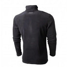 חולצת מיקרופליס Go Nature Primaloft Half Zipper לגברים בצבע שחור, צווארון גבוה ולוגו על הגב, מבט אחורי