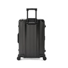 מזוודת טרולי Goby London Atlantic 20 אינץ' מבט אחורי שחורה אלומיניום תעופתי עם ידית טלסקופית וגלגלי ספינר