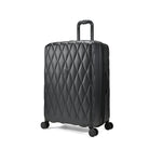 מזוודה קשיחה 29 אינץ Goby London Diamond שחור 132 ליטר מבט זווית עם גלגלי ספינר 360