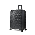 מזוודה קשיחה 29 אינץ Goby London Diamond שחור 132 ליטר מבט זווית עם גלגלי ספינר 360