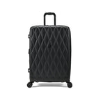 מזוודה קשיחה 29 אינץ Goby London Diamond שחור קדמי נפח 132 ליטר מתרחב עם רוכסן הרחבה