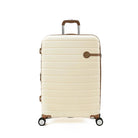 מזוודה טרולי קשיחה 20 אינץ' Goby London JUPITER בצבע שמנת, עשויה מחומר ABS עם פוליקרבונט, מבט מלפנים