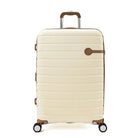 מזוודה בינונית 25 אינץ' Goby London JUPITER בצבע שמנת, עשויה מחומר ABS בשילוב פוליקרבונט, מבט מלפנים