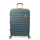 מזוודה בינונית 25 אינץ' Goby London JUPITER בצבע ירוק, עשויה מחומר ABS בשילוב פוליקרבונט, מבט מלפנים