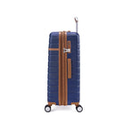 מבט צדדי מזוודה Goby London Jupiter 29 אינץ כחולה מנעול TSA שקוע ורוכסן נגד גנבים