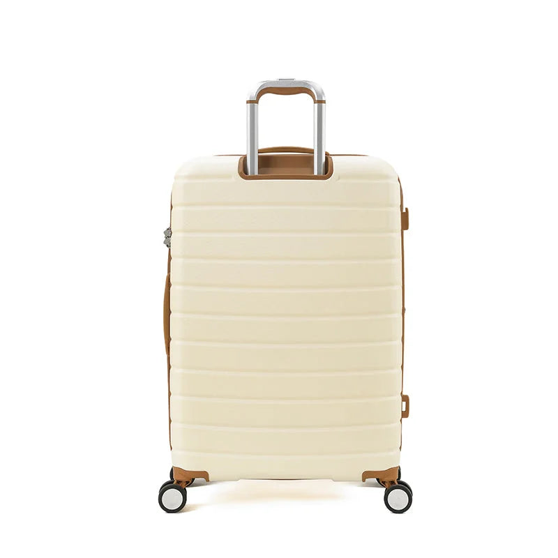 מזוודה קשיחה Goby London JUPITER 25 אינץ' שמנת ABS פוליקרבונט מבט אחורי מנעול TSA מתרחבת