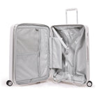 מזוודת טרולי עלייה למטוס 20 אינץ' Goby London MAX SHIELD פתוחה - פנים יוקרתי עם בטנה אנטיבקטריאלית, מחיצת רוכסן ורצועות הידוק