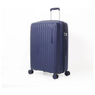 מזוודת טרולי עלייה למטוס 20 אינץ' Goby London MAX SHIELD בצבע נייבי בזווית צד עם מנעול ה-TSA המשולב