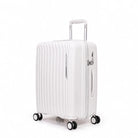 מזוודת טרולי לבנה 22 אינץ' Goby London מדגם MAX SHIELD עם גלגלים כפולים ומנעול TSA