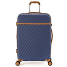 מזוודה גדולה 28 אינץ Goby London OCEAN WAVE בצבע כחול, עשויה מחומר ABS ופוליקרבונט, מבט מלפנים
