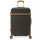 מזוודה גדולה 28 אינץ Goby London OCEAN WAVE בצבע קפה, עשויה מחומר ABS ופוליקרבונט, מבט מלפנים