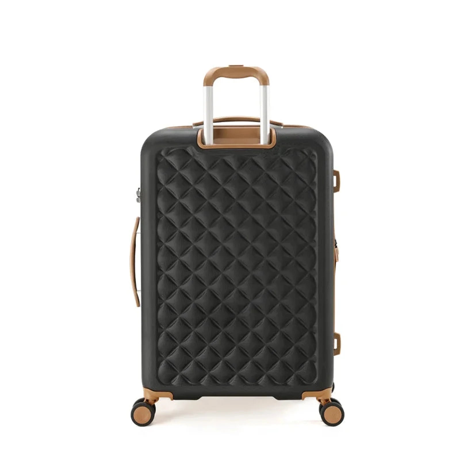 גב מזוודה בינונית 25 אינץ' Goby London Ocean Coral שחורה מתרחבת 20 אחוז ידית טלסקופית חיזוקים כפולים