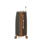מזוודה קשיחה Goby London Ocean Coral 29 אינץ בצבע קפה מבט צד עם מנעול TSA ורוכסן הרחבה