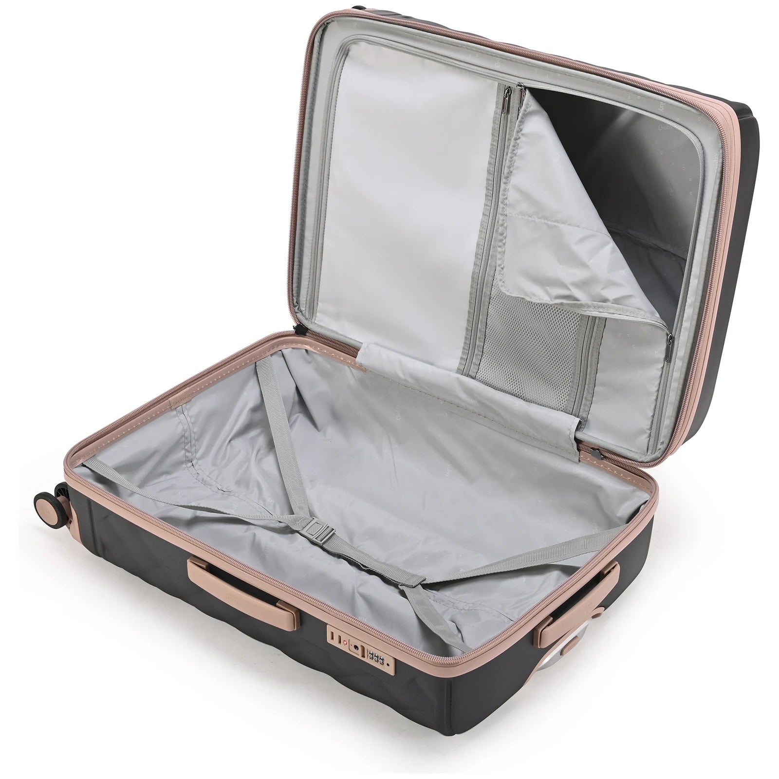 טרולי Goby London OCEAN ROYALE 20 אינץ' פתוח - בטנת Peach-Skin רכה עם אורגנייזרים ורצועות הידוק