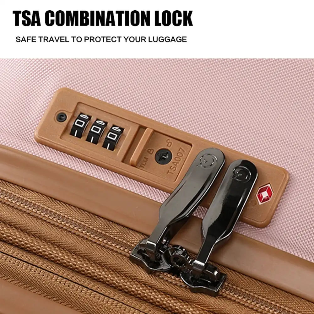 מנעול TSA שקוע בתקן תעופה בינלאומי עם רוכסנים מחוזקים במזוודת Goby London OCEAN WAVE 24 אינץ