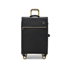 מזוודה בד טרולי עליה למטוס 20 אינץ' ROYAL VOGUE מבית Goby London בצבע שחור, מבט מלפנים