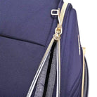 מזוודה בד טרולי ROYAL VOGUE מבית Goby London, תקריב רוכסן הרחבה להגדלת נפח של עד 20 אחוז