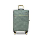 מזוודה בד טרולי עליה למטוס 20 אינץ' ROYAL VOGUE מבית Goby London בצבע מנטה, מבט מלפנים