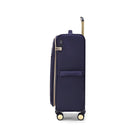 מזוודה בד טרולי עליה למטוס 20 אינץ' ROYAL VOGUE מבית Goby London בצבע נייבי, מבט מהצד במצב סגור
