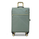 מזוודה בד מתרחבת 25 אינץ' Goby London Royal Vogue מנטה, עשויה מבד איכותי מוגן מים, מבט חזית