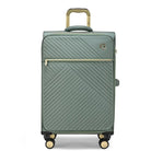 מזוודה גדולה 29 אינץ בד מנטה ירוק Goby London Royal Vogue, נפח 118 ליטר, מבט חזית אלגנטי על הטקסטורה