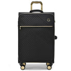 מזוודה גדולה 32 אינץ' בד Goby London Royal Vogue בצבע שחור, נפח 158 ליטר עם הרחבה עד 178 ליטר