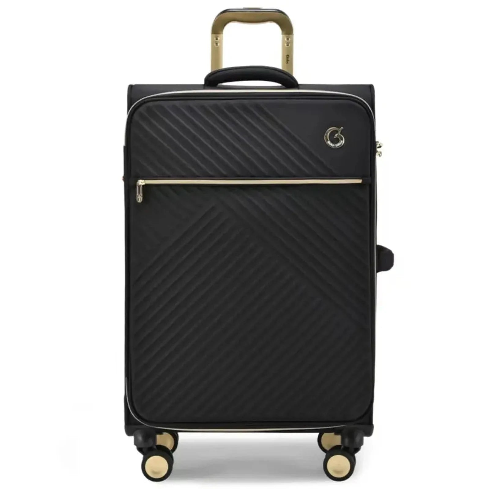 מזוודה גדולה 32 אינץ' בד Goby London Royal Vogue בצבע שחור, נפח 158 ליטר עם הרחבה עד 178 ליטר
