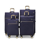 סט מזוודות בד Goby London Royal Vogue GB-2486 בצבע נייבי, 4 יחידות 20 25 29 32 אינץ', מבט מלפנים