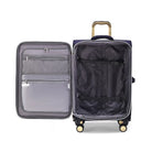 מזוודות בד Goby London Royal Vogue בצבע נייבי פתוחה לרווחה, תאי אורגנייזר ורצועות עיגון פנימיות