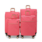 סט מזוודות בד Goby London Royal Vogue GB-2486 בצבע ורוד, 4 יחידות 20 25 29 32 אינץ', מבט מלפנים