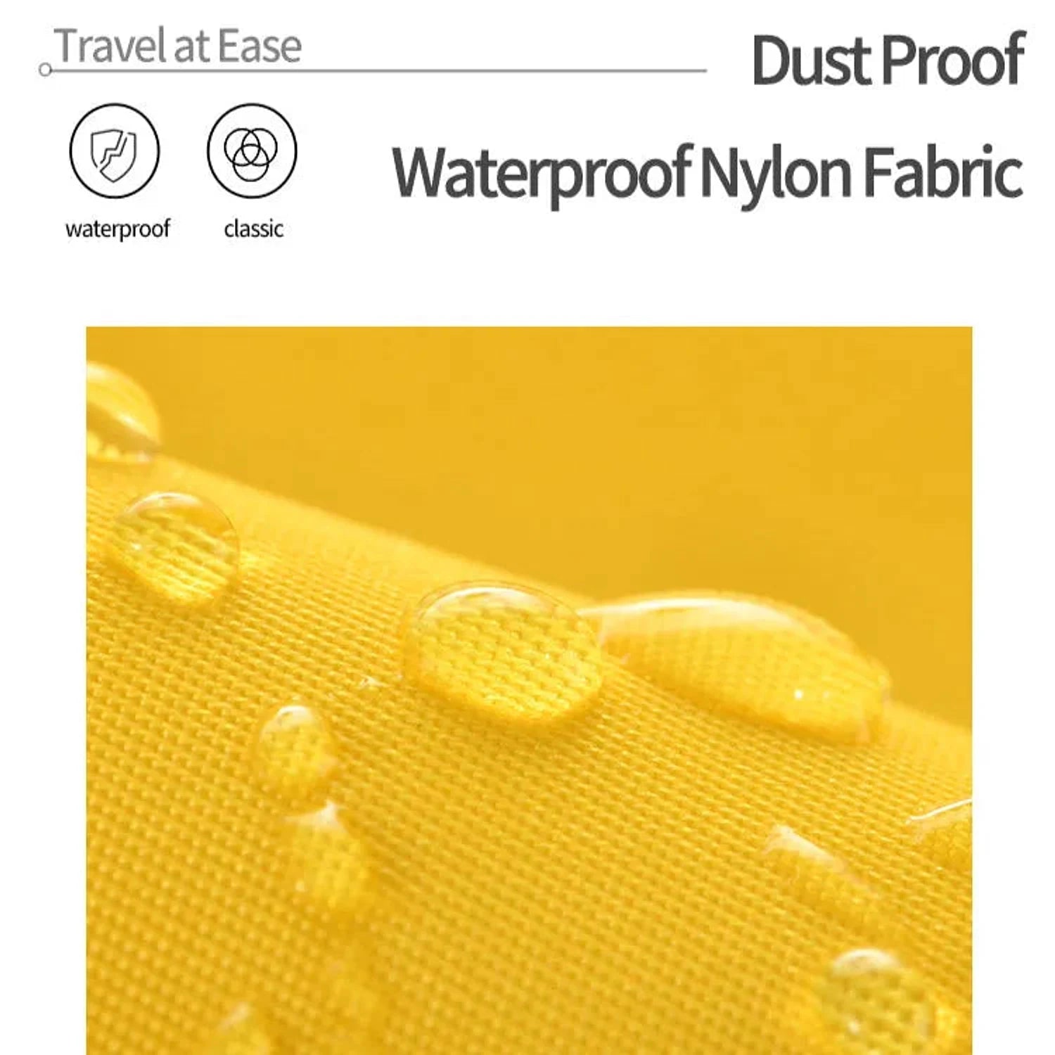 בד Ballistic Nylon עמיד למים של תיק טרולי Goby London Vanessa, הדגמת דחייה מלאה של טיפות מים