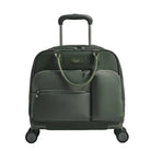 תיק טרולי עלייה למטוס Goby London Vanessa מבד Ballistic Nylon בצבע ירוק כהה, מבט מלפנים