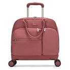 תיק טרולי עלייה למטוס Goby London Vanessa מבד Ballistic Nylon בצבע ורוד עתיק, מבט מלפנים