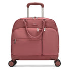 תיק טרולי עלייה למטוס Goby London Vanessa מבד Ballistic Nylon בצבע ורוד עתיק, מבט מלפנים