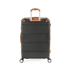 מזוודת Goby London Vegas שחורה 25 אינץ׳, מבט אחורי עם פינות מחוזקות וגלגלי ספינר
