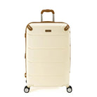 מזוודה בינונית קשיחה Goby London Vegas 25 אינץ׳ בצבע שמנת, חומר ABS ופוליקרבונט, מבט קדמי