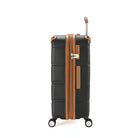 מזוודת קבין Goby London VEGAS שחורה, מבט צד עם מנעול TSA ווו תלייה צדדי, גוף ABS פוליקרבונט