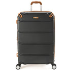 מזוודה גדולה 29 אינץ' Goby London Vegas שחורה, ABS פוליקרבונט, נפח 130 ליטר, 8 גלגלי ספינר